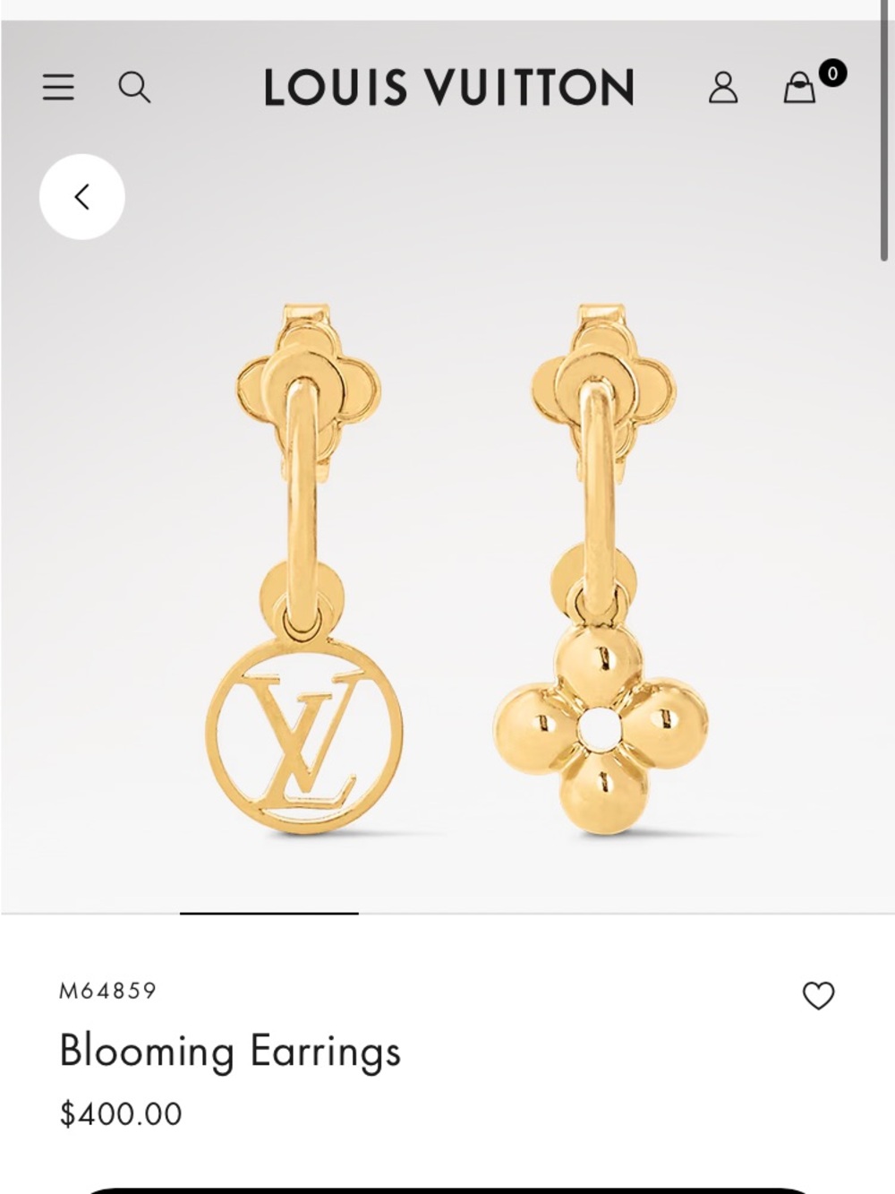 Louis Vuitton Blooming Earrings NWT - Picture 1 of 7